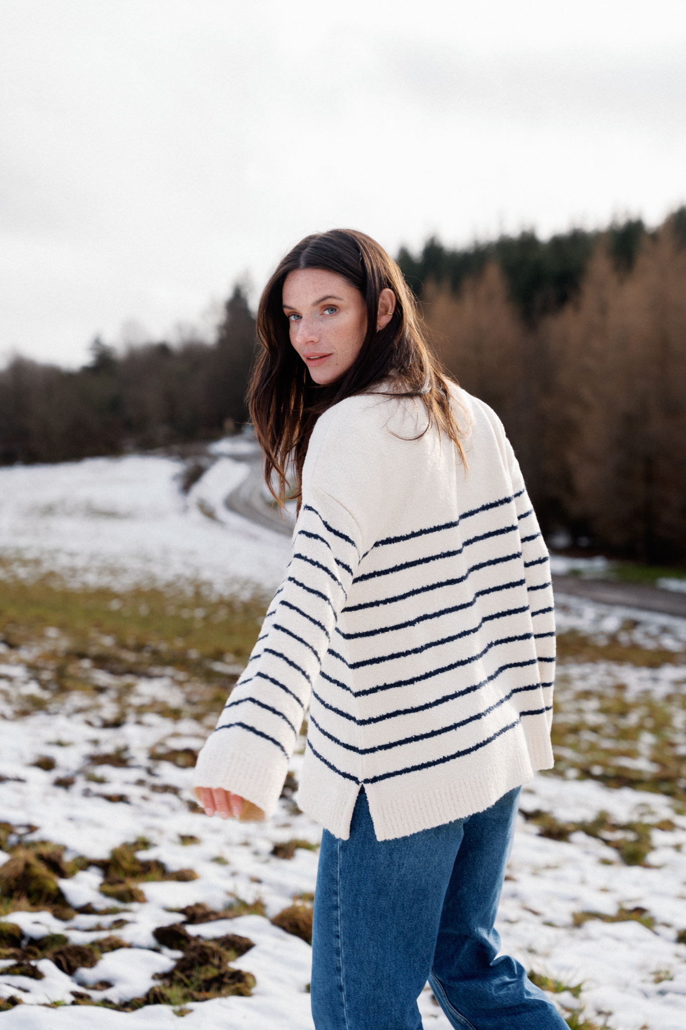 Pull en maille col roulé femme Kenzy